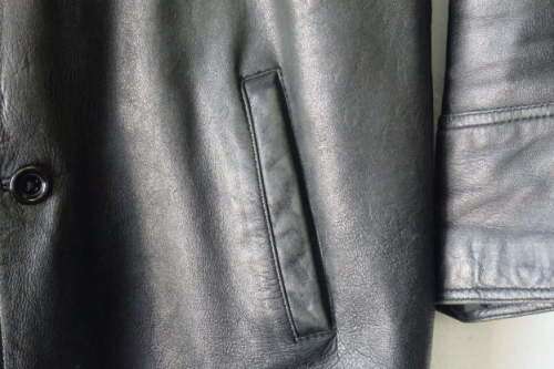 A stylish Italian made "Lancetti" gent's black genuine leather casual jacket in good condition!!!