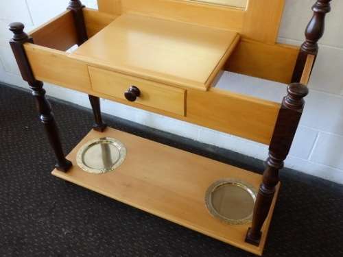 An absolutely magnificent tall Yellow wood and Imbuia hall stand in pristine condition!!!