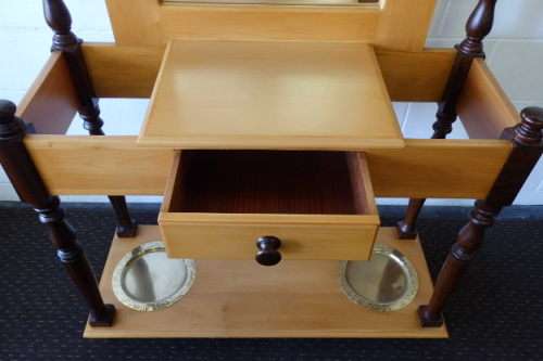 An absolutely magnificent tall Yellow wood and Imbuia hall stand in pristine condition!!!