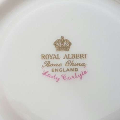 A spectacular Royal Albert Fine Bone China "Lady Carlyle" collection trio in pristine condition
