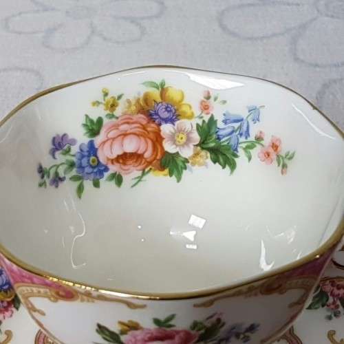 A spectacular Royal Albert Fine Bone China "Lady Carlyle" collection trio in pristine condition
