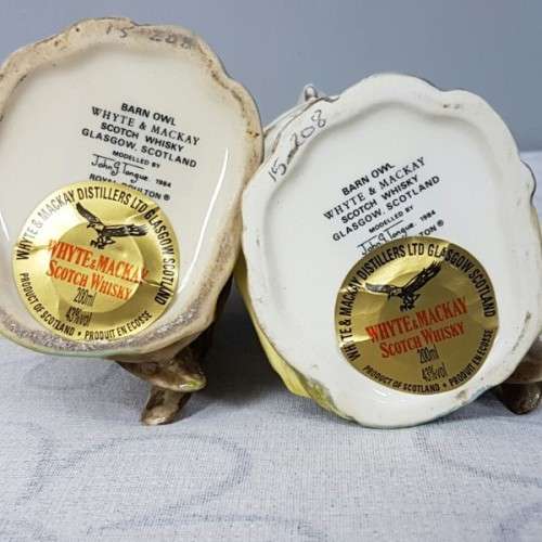 Rare Royal Doulton "Whyte & Mackay Scotch Whiskey Barn Owl porcelain decanter - sealed! Only 1 left!