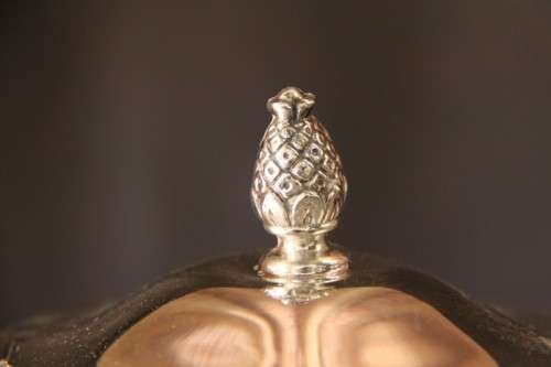 **RS17** A vintage 6-cup silver plated teapot with beautiful ornate knob in remarkable condition