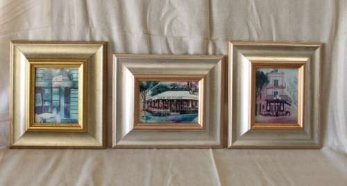 3x fabulously framed and signed Mike Fitzpatrick "French Series" prints - bid/print