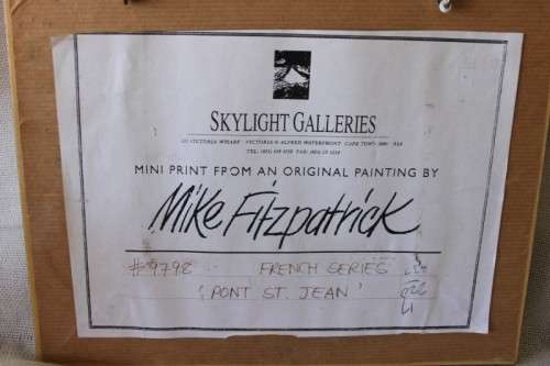 3x fabulously framed and signed Mike Fitzpatrick "French Series" prints - bid/print