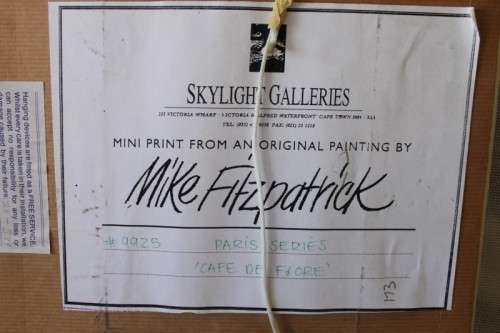 3x fabulously framed and signed Mike Fitzpatrick "French Series" prints - bid/print