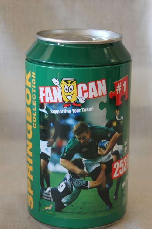 A fantastic limited edition Springbok Fan Can jigsaw puzzle of John Smit in good condition RS17Sale