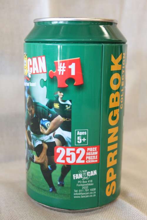 A fantastic limited edition Springbok Fan Can jigsaw puzzle of John Smit in good condition RS17Sale