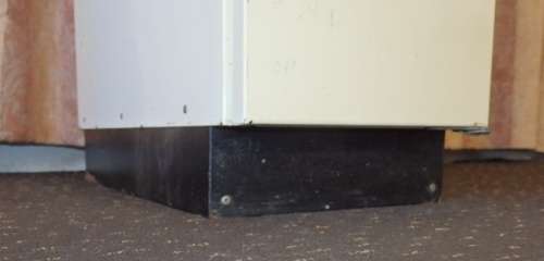 An awesome vintage "Retro" multi-purpose single door metal cabinet with a stainless steel top