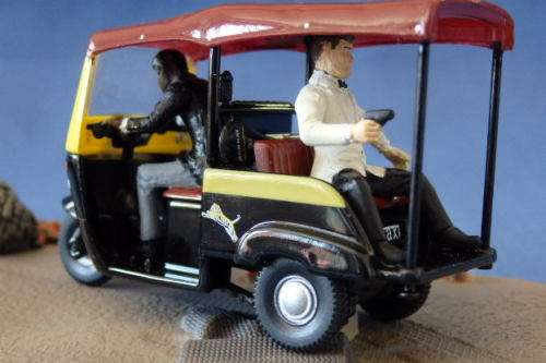 An awesome James Bond 007 "Tuk Tuk'' die cast model car from the movie "Octopussy''