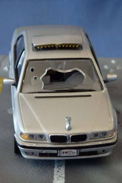 An awesome James Bond 007 "BMW 750iL'' die cast model car from the movie "Tomorrow Never Dies''