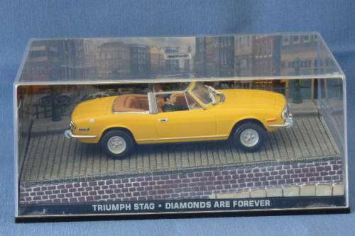 An awesome James Bond 007 "Triumph Stag'' die cast model car from the movie "Diamonds are forever''