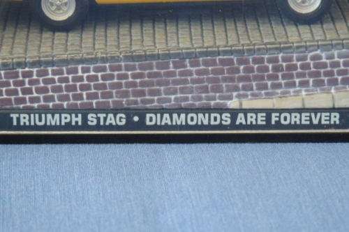 An awesome James Bond 007 "Triumph Stag'' die cast model car from the movie "Diamonds are forever''