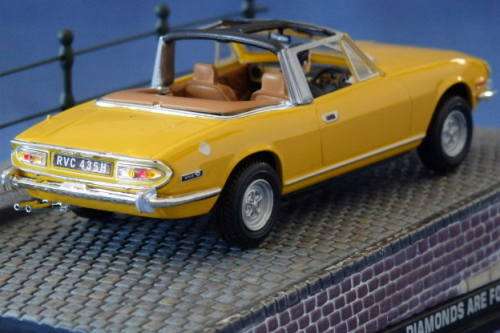 An awesome James Bond 007 "Triumph Stag'' die cast model car from the movie "Diamonds are forever''