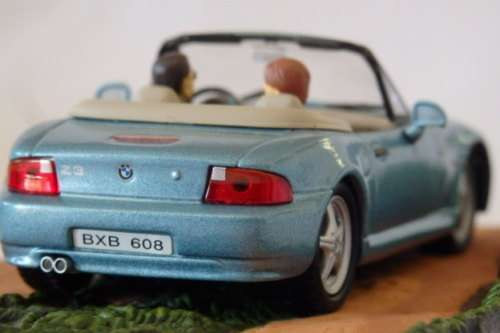 An awesome James Bond 007 "BMW Z3'' die cast model car from the movie "Goldeneye''