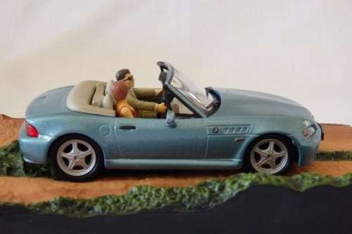 An awesome James Bond 007 "BMW Z3'' die cast model car from the movie "Goldeneye''