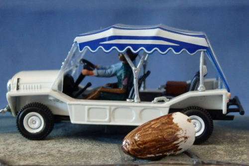 An awesome James Bond 007 "Mini Moke'' die cast model car from the movie "Live and let die''