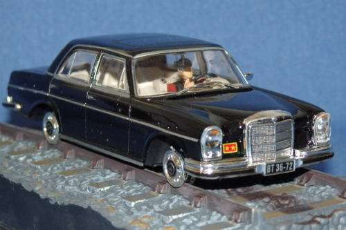 An awesome James Bond 007 "Mercedes Benz 250 SE'' die cast model car from the movie "Octopussy''