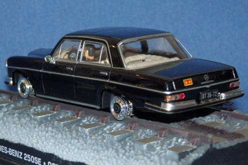 An awesome James Bond 007 "Mercedes Benz 250 SE'' die cast model car from the movie "Octopussy''
