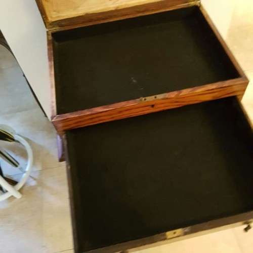 An extremely rare Victorian antique oak cutlery canteen (caddy) table stand in remarkable condition