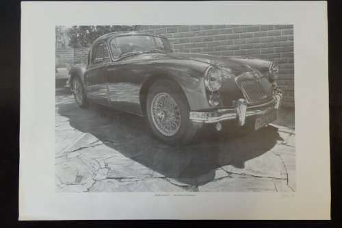 A wonderful black and white print of a 1968 MGA Mark II by Dean Scott Simon -  RS17