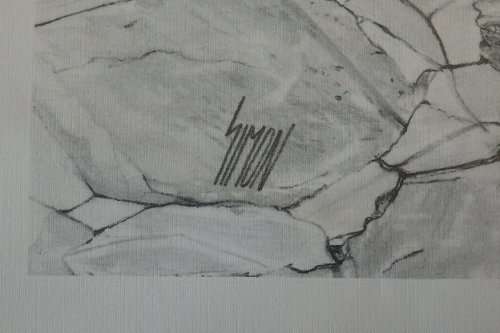 A wonderful black and white print of a 1968 MGA Mark II by Dean Scott Simon -  RS17