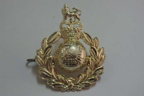A Fantastic British "The Royal Marines" Cap Badge with Kings Crown