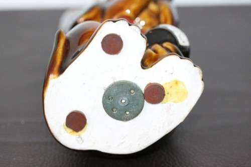 An awesome vintage "stoneware" Dog character decanter with a cork lined stopper