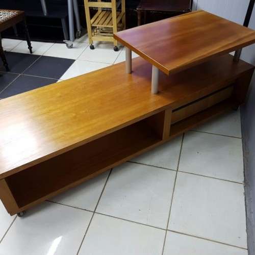 An exquisitely made Cherry wood "entertainment unit" with drawers on castors =  stylish & modern!!!