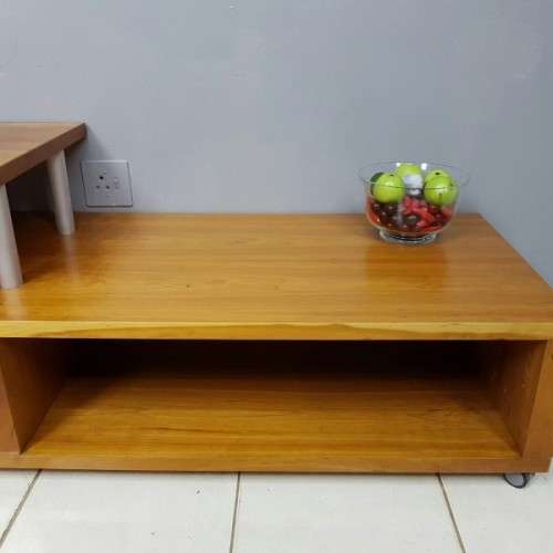 An exquisitely made Cherry wood "entertainment unit" with drawers on castors =  stylish & modern!!!