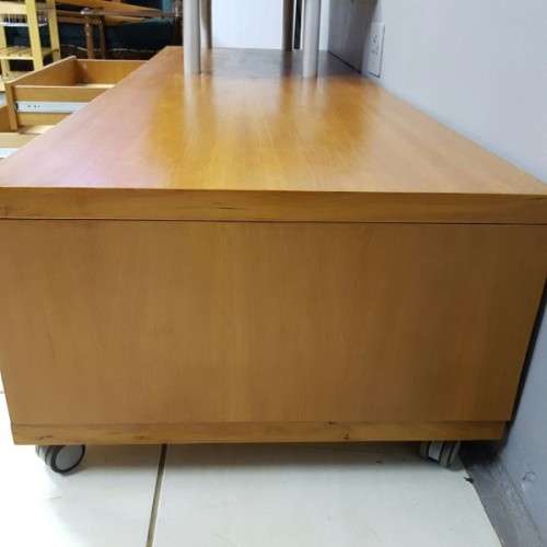 An exquisitely made Cherry wood "entertainment unit" with drawers on castors =  stylish & modern!!!