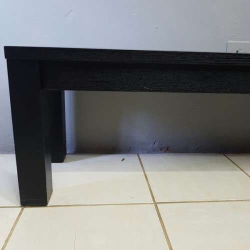 A fabulous long (1.6m) Ebony stained bench - perfect in front of a bed or alongside a dining table