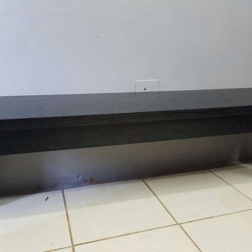 A fabulous long (1.6m) Ebony stained bench - perfect in front of a bed or alongside a dining table