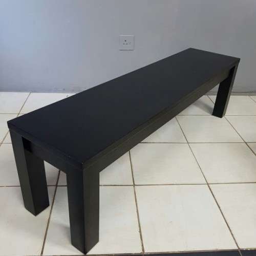 A fabulous long (1.6m) Ebony stained bench - perfect in front of a bed or alongside a dining table