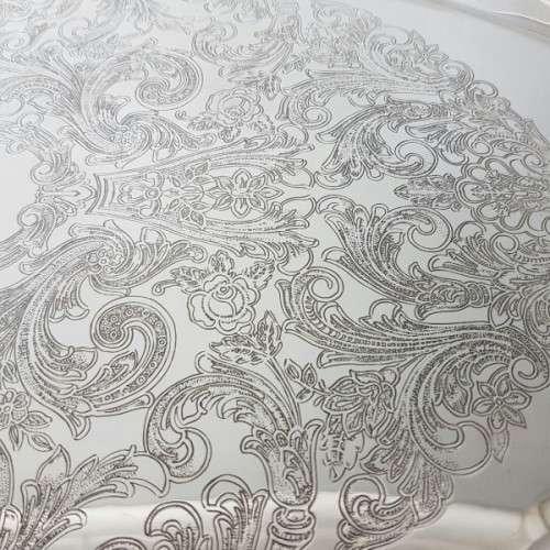 A beautiful large Rhodesian "double-handle" engraved silver plated serving/ snack tray