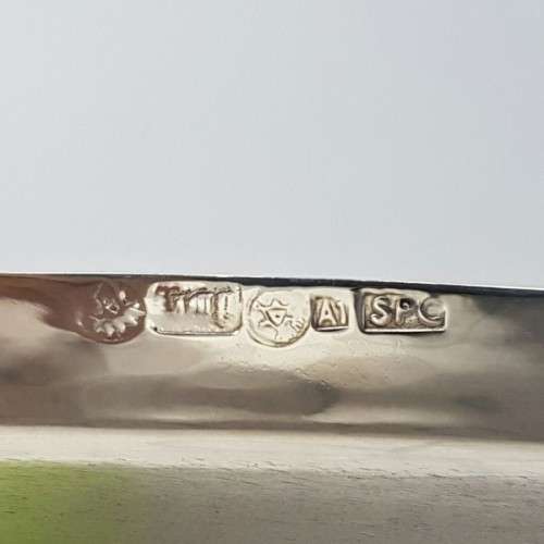 A beautiful large Rhodesian "double-handle" engraved silver plated serving/ snack tray