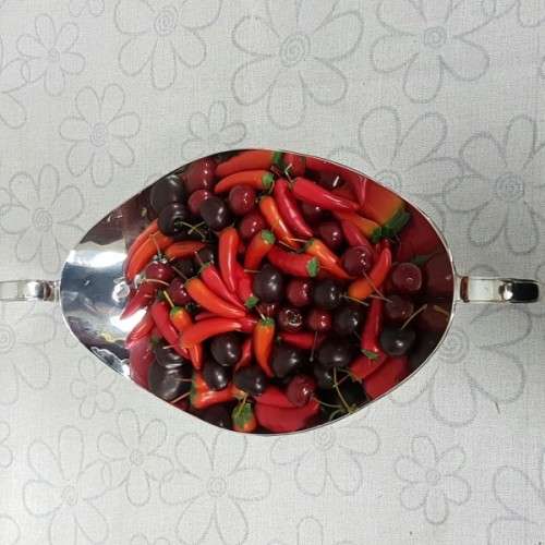 A stunning large vintage Rhodesian silver plated "double-handle" footed serving bowl w/ beaded edge