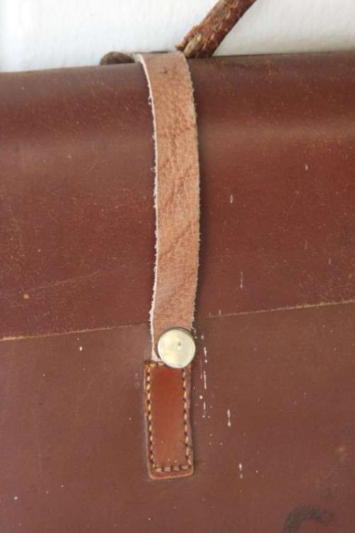 An awesome vintage genuine leather sheet music satchel/ carry bag with loads of space inside