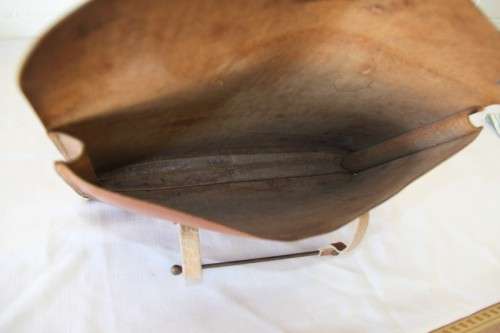 An awesome vintage genuine leather sheet music satchel/ carry bag with loads of space inside