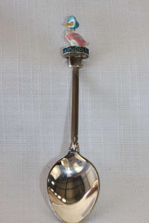 A Gorgeous "Beatrix Potter's" Jemima Puddle-Duck hand painted figural spoon by Micado