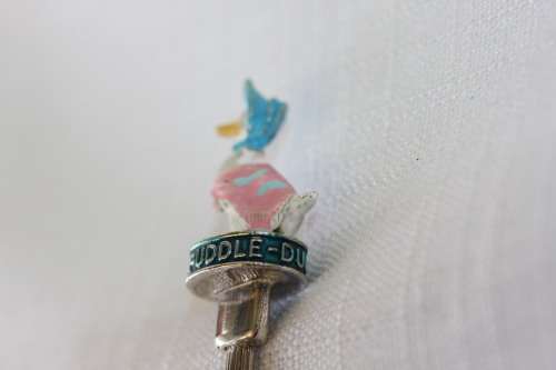 A Gorgeous "Beatrix Potter's" Jemima Puddle-Duck hand painted figural spoon by Micado