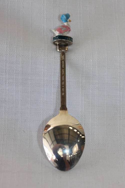 A Gorgeous "Beatrix Potter's" Jemima Puddle-Duck hand painted figural spoon by Micado