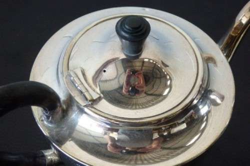A wonderful vintage Art Deco EPNS tea and coffee service set with a sugar bowl and creamer