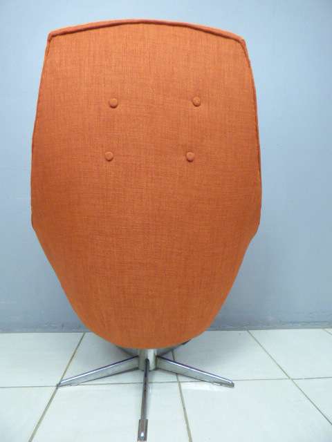 Two fabulous newly upholstered funky vintage retro "egg" chairs in excellent condition - a rare find