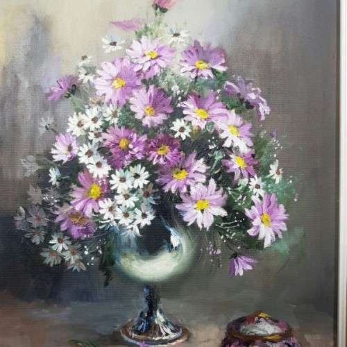 **RS17** Original "Marie Vermeulen" still life painting framed in a stunning frame, Investment art
