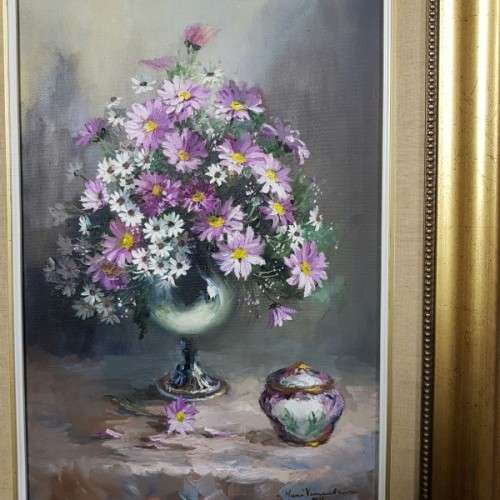 **RS17** Original "Marie Vermeulen" still life painting framed in a stunning frame, Investment art
