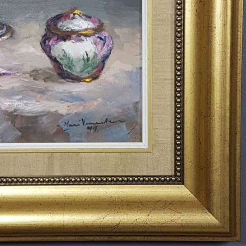 **RS17** Original "Marie Vermeulen" still life painting framed in a stunning frame, Investment art