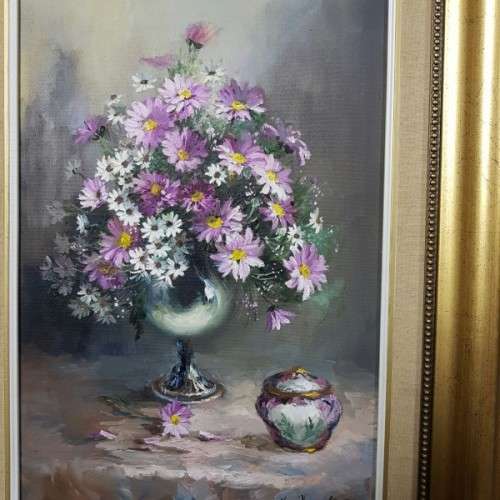 **RS17** Original "Marie Vermeulen" still life painting framed in a stunning frame, Investment art