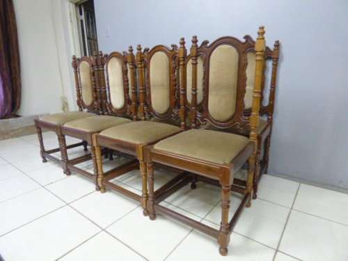 BARGAIN! Absolutely spectacular 8-seater King wood diningroom suite w/ luxurious upholstered chairs!