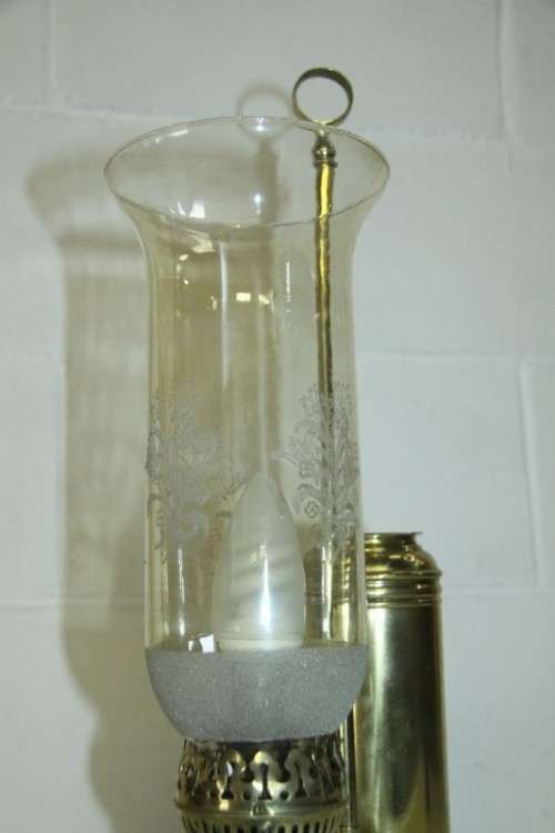 A superb antique Victorian electrical solid brass "Kerosene" student lamp with a glass shade